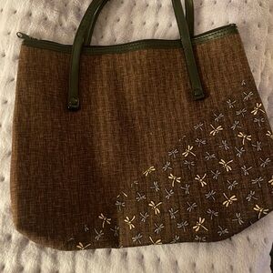 Like New Purple with Dragonflies Japanese Purse from Japan Pavilion at Epcot